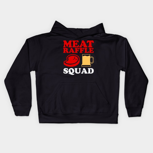 Meat Raffles Buffalo Meat Raffle Squad Minnesota Kids Hoodie by PodDesignShop